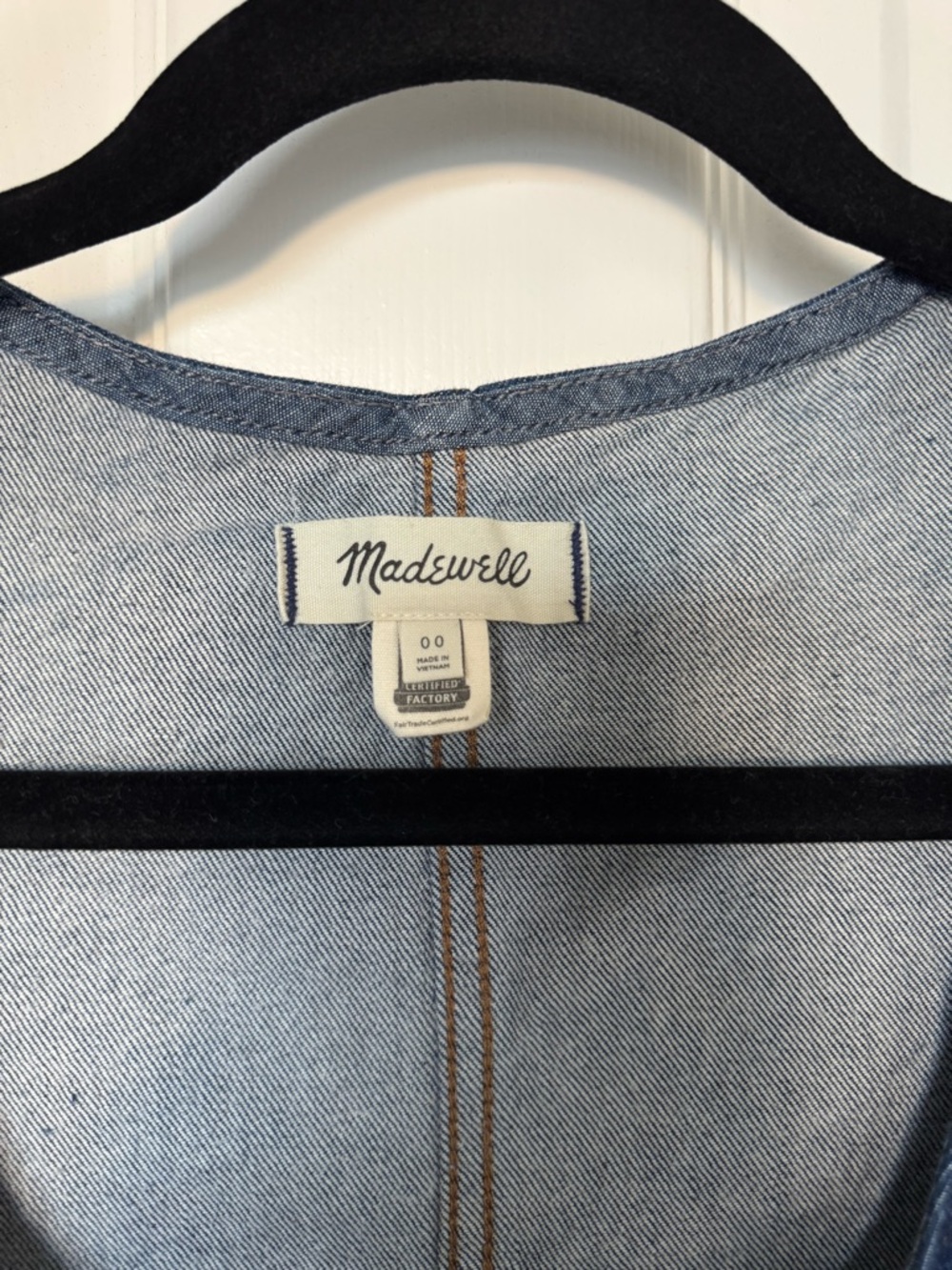 Madewell Dark Blue Denim Button-Front Midi Dress - Picture 4 of 4